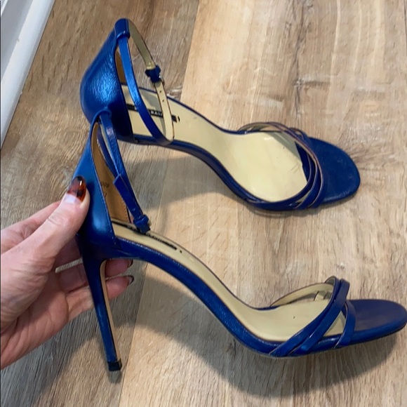 Zara Royal a blue Sandals Sz 9 - Picture 1 of 6
